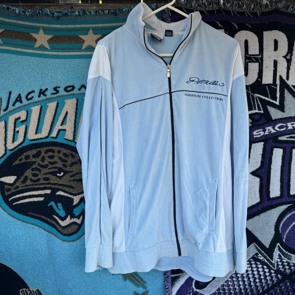 Size L - P Miller‎ Mens Track jacket Light Blue Fleece